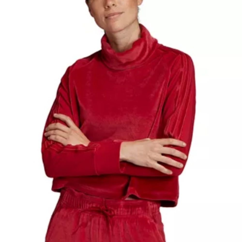 ❌ SOLD ❌ Adidas Red Velour Sweatshirt
